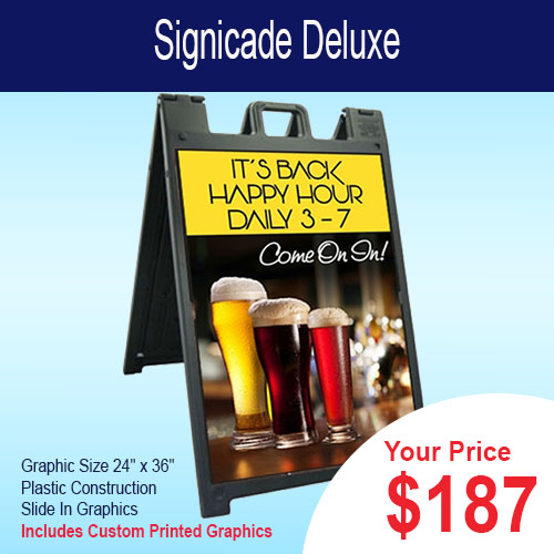 Signicade Deluxe A Frame Sidewalk Sign - 24"W x 36"H